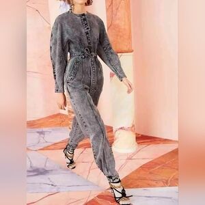 NWT Beulah Women's Size Small Black Denim Jumpsuit